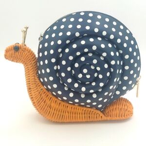 Kate Spade Enchanted Forest Poka Dot 3D Snail Wicker Crossbody